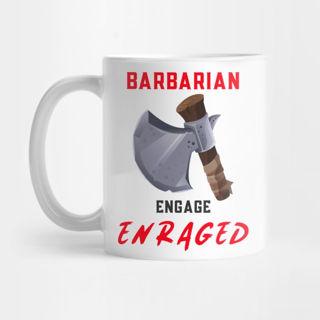 Enraged Barbarian Dungeons and Dragons Shirt Design by Figmenter